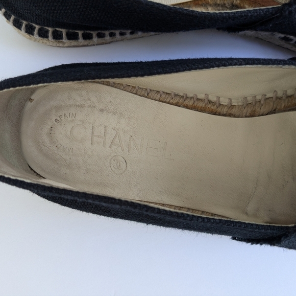 Chanel CC Cap Toe Espadrille Flat EU 41 US 10 - Picture 4 of 9